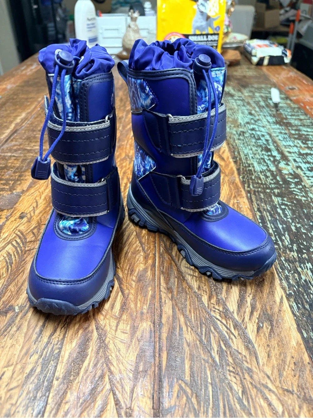 Lands' End Snow Flurry Insulated Royal Blue Waterproof Snow Boots Sz 11 Toddler